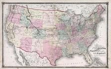 Railroad Map of the United States, Porter County 1876